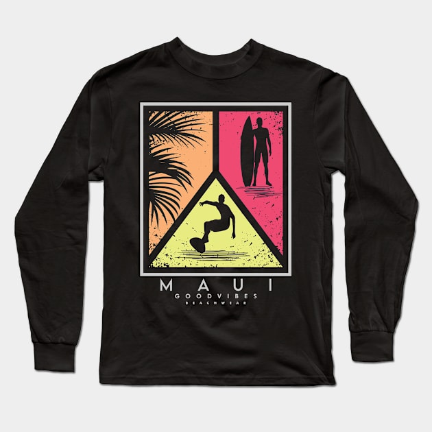 Maui surfing Long Sleeve T-Shirt by NeedsFulfilled